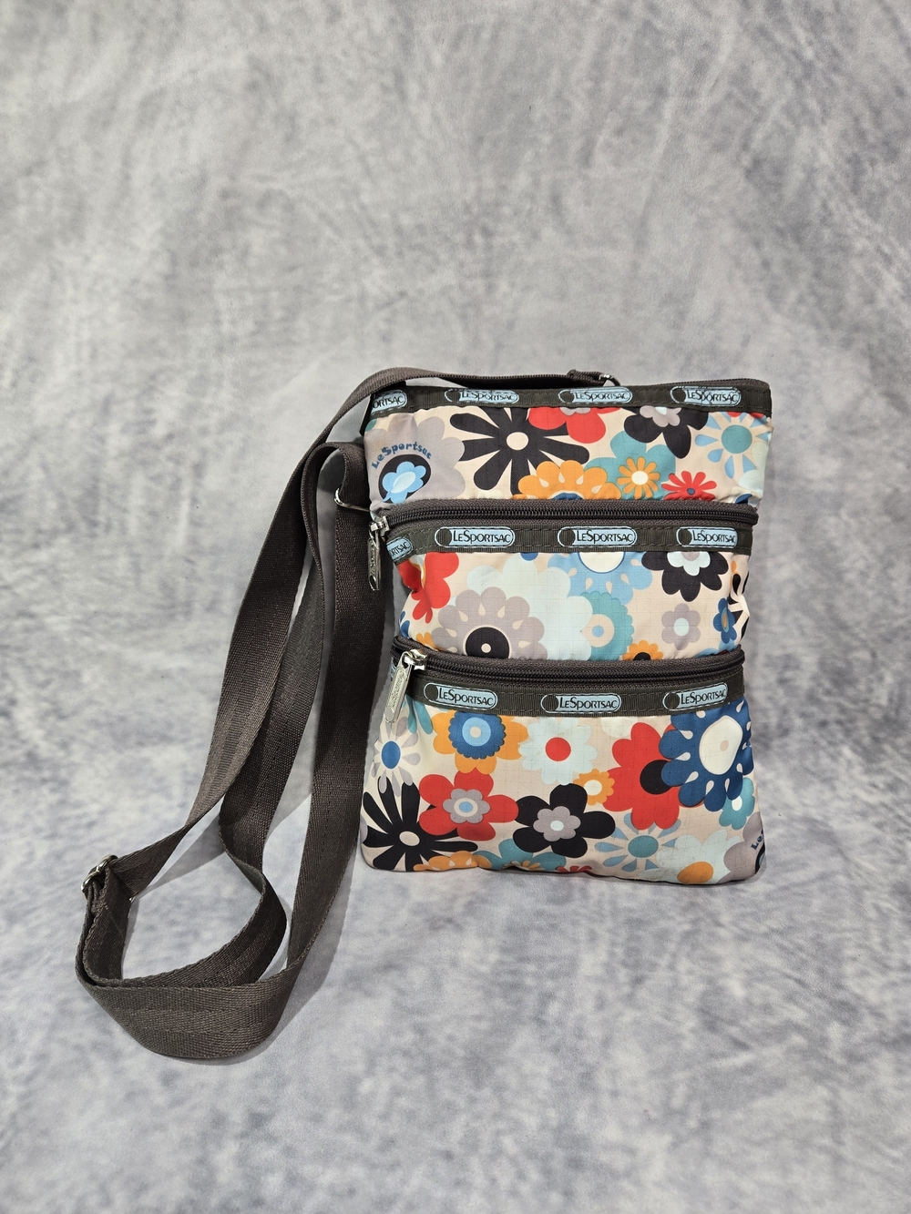 LeSportsac multi-zip crossbody bag